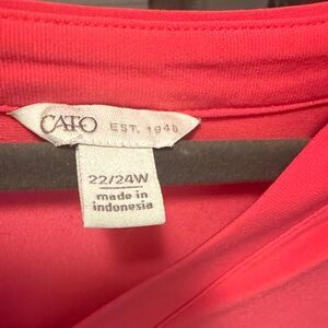 Cato Vibrant Coral Blouse